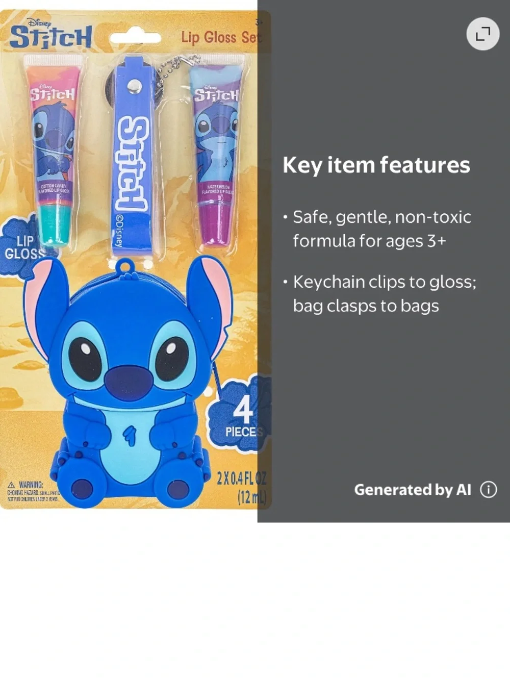 Lilo and Stitch Coin Purse lip gloss set